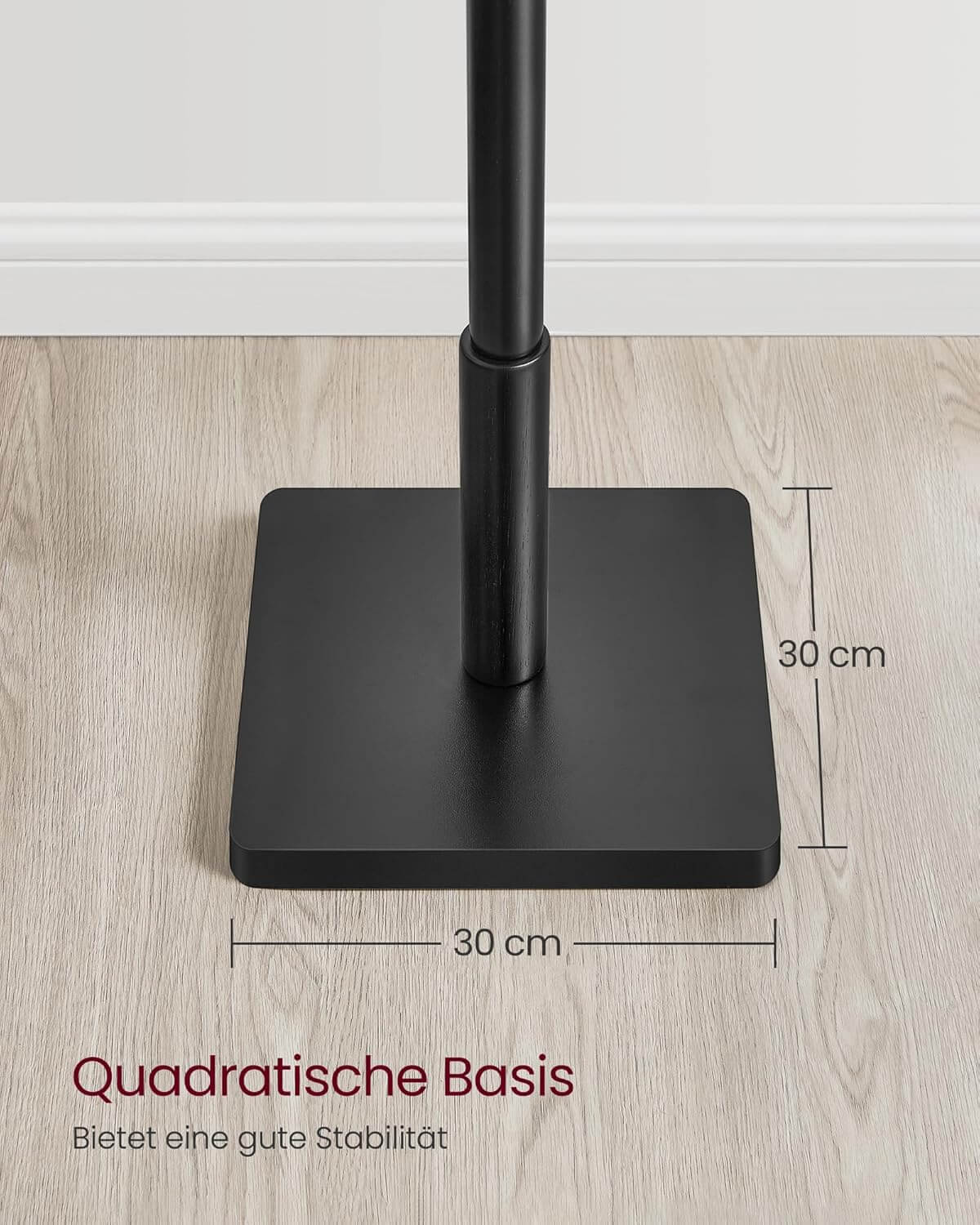 Vasagle Επιδαπέδια Ξύλινη Κρεμάστρα με 8 Γάντζους - Ink Black - RCR010B01V2