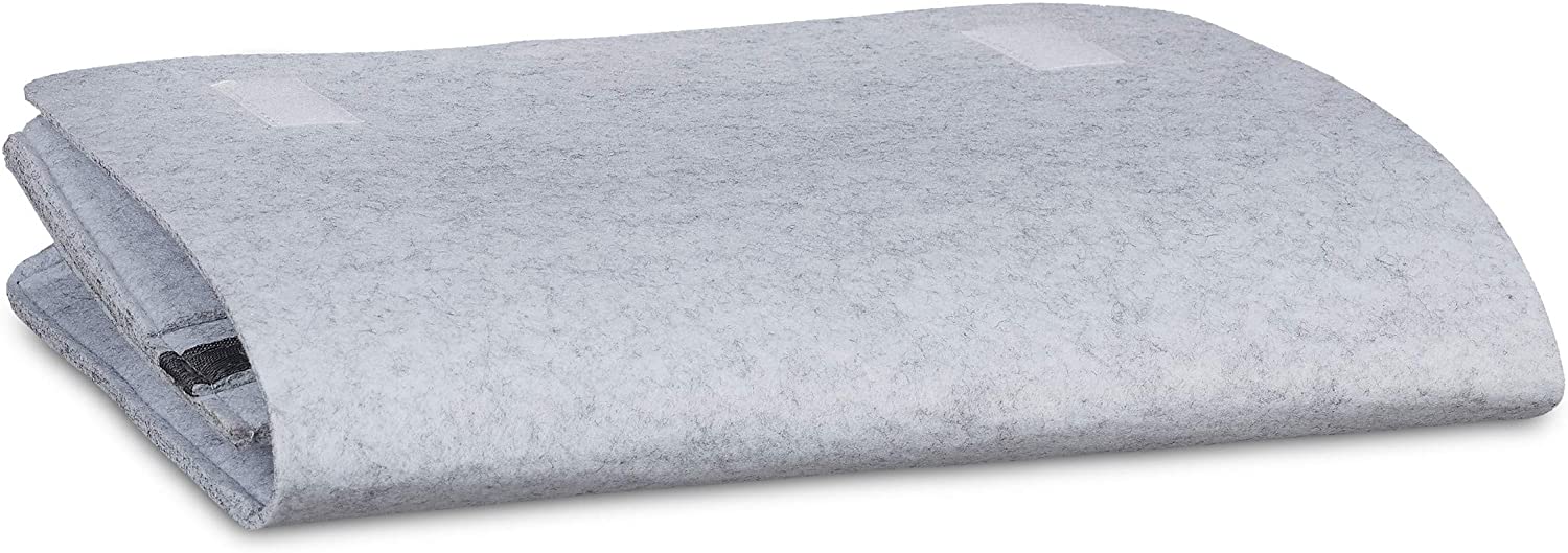 Relaxdays Bed Pocket Τσέπη Organiser Κρεβατιού με Πιάστρα Velcro - Light Grey - 4052025898328