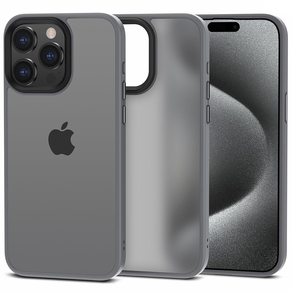 Tech - Protect iPhone 15 Pro MagMat Σκληρή Θήκη με Πλαίσιο Σιλικόνης - Matte Titanium / Ημιδιάφανη