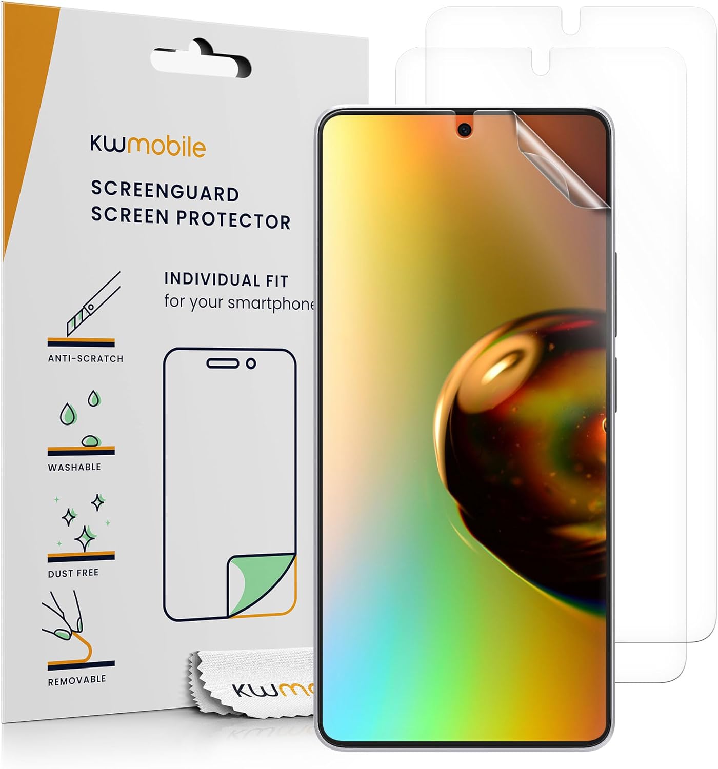 KW Xiaomi Redmi Note 13 5G - Τρεις Μεμβράνες Προστασίας Οθόνης - Διάφανες - KWM000020LN001C