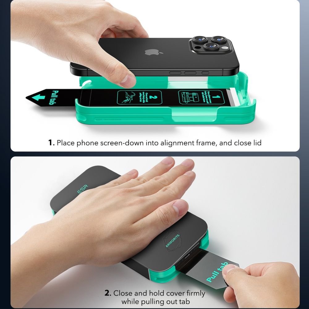 ESR iPhone 16 Pro Max Armorite 2.5D 9H Full Screen Tempered Glass Αντιχαρακτικό Γυαλί Οθόνης - Black