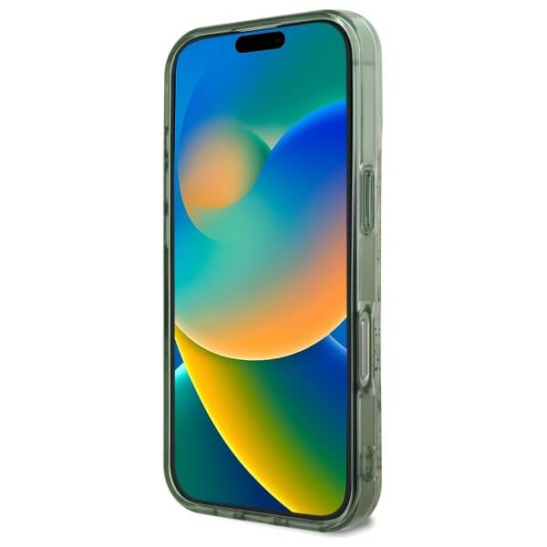 Guess iPhone 16 Pro Max - IML Flower and Tonal Circle MagSafe - Σκληρή Θήκη με Πλαίσιο Σιλικόνης - Green - GUHMP16XHFWBDCEN