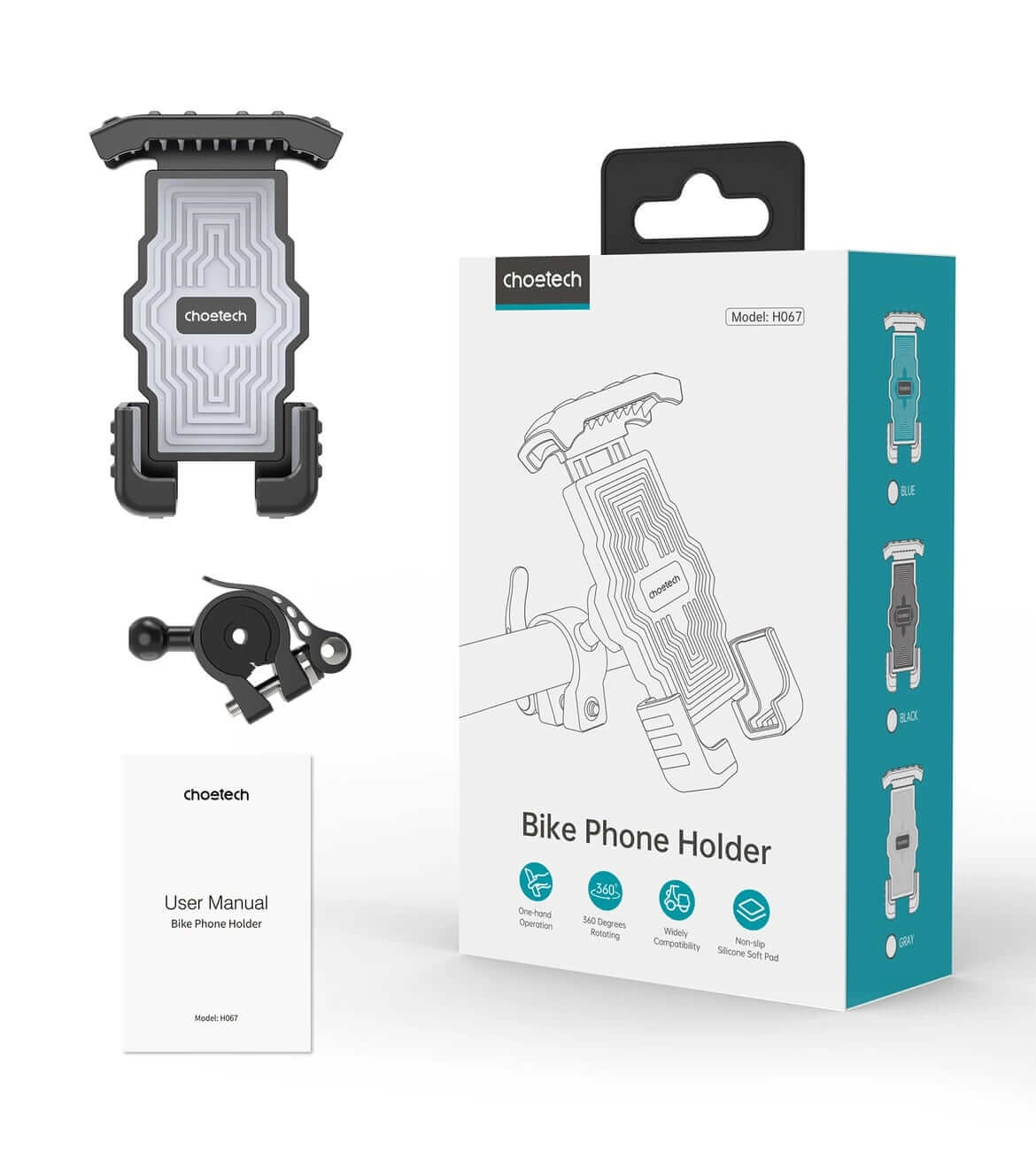 Choetech H067 Universal Βάση Κινητού για Ποδήλατο - Black
