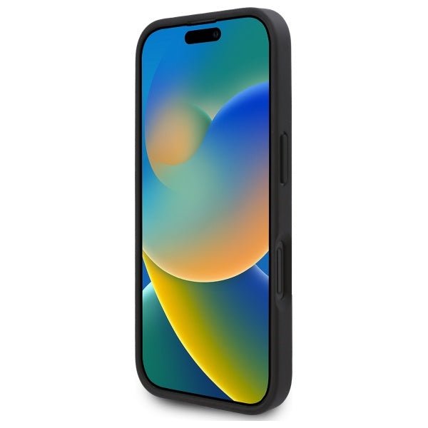 Karl Lagerfeld iPhone 16 Plus - Hot Stamp MagSafe Σκληρή Θήκη με Επένδυση Συνθετικού Δέρματος - Black - KLHMP16MPKHPORPK