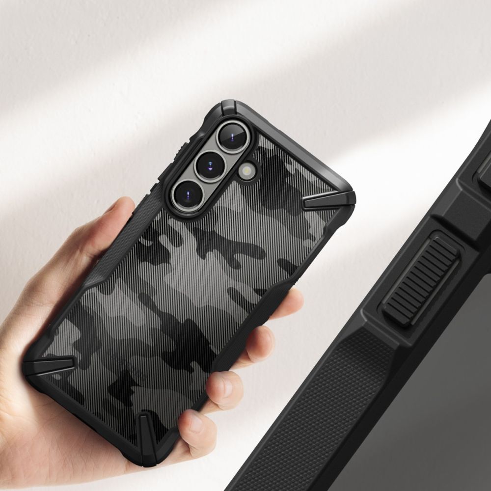 Ringke Samsung Galaxy S25 Fusion X Σκληρή Θήκη με Πλαίσιο Σιλικόνης - Camo Black
