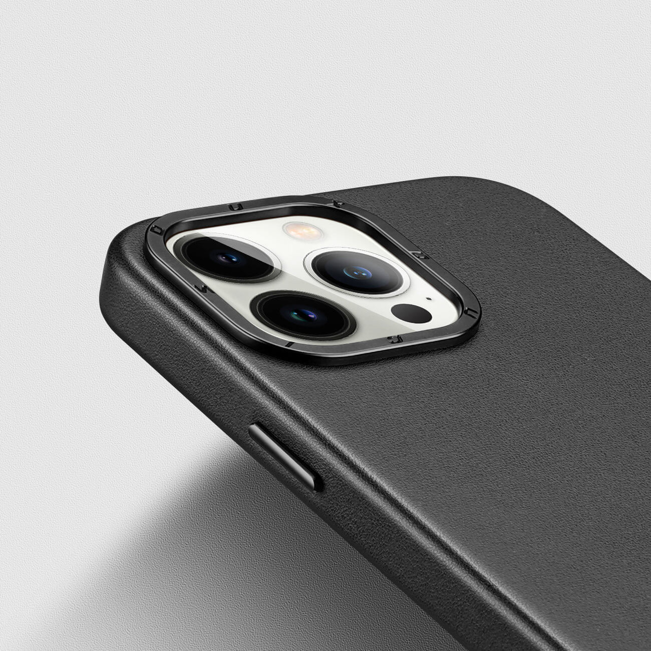 Dux Ducis iPhone 14 Pro Max Grit Leather Case Θήκη με Επένδυση Συνθετικού Δέρματος και MagSafe - Black