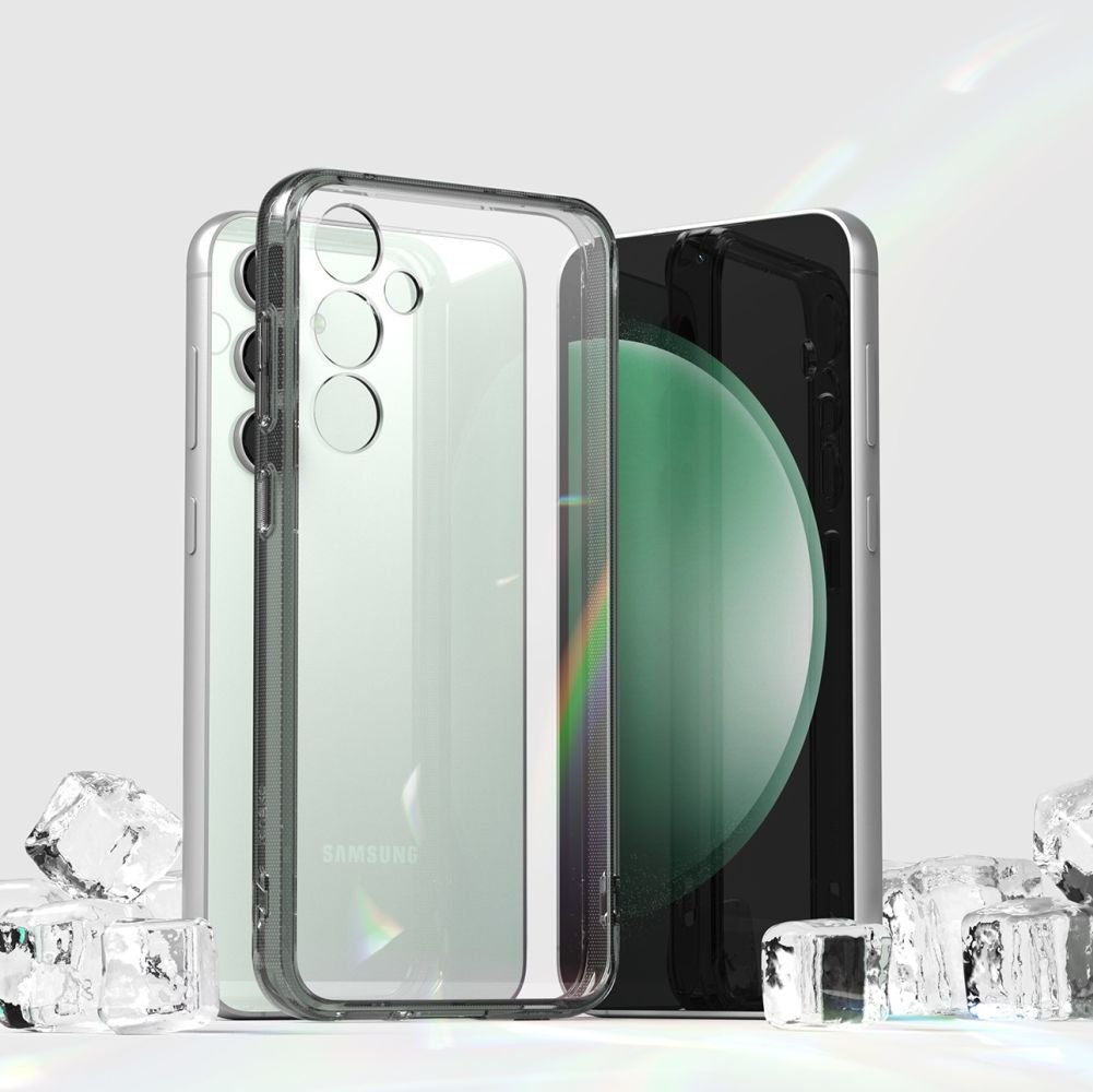 Ringke Samsung Galaxy S23 FE Fusion Σκληρή Θήκη με Πλαίσιο Σιλικόνης - Smoke Black / Διάφανη