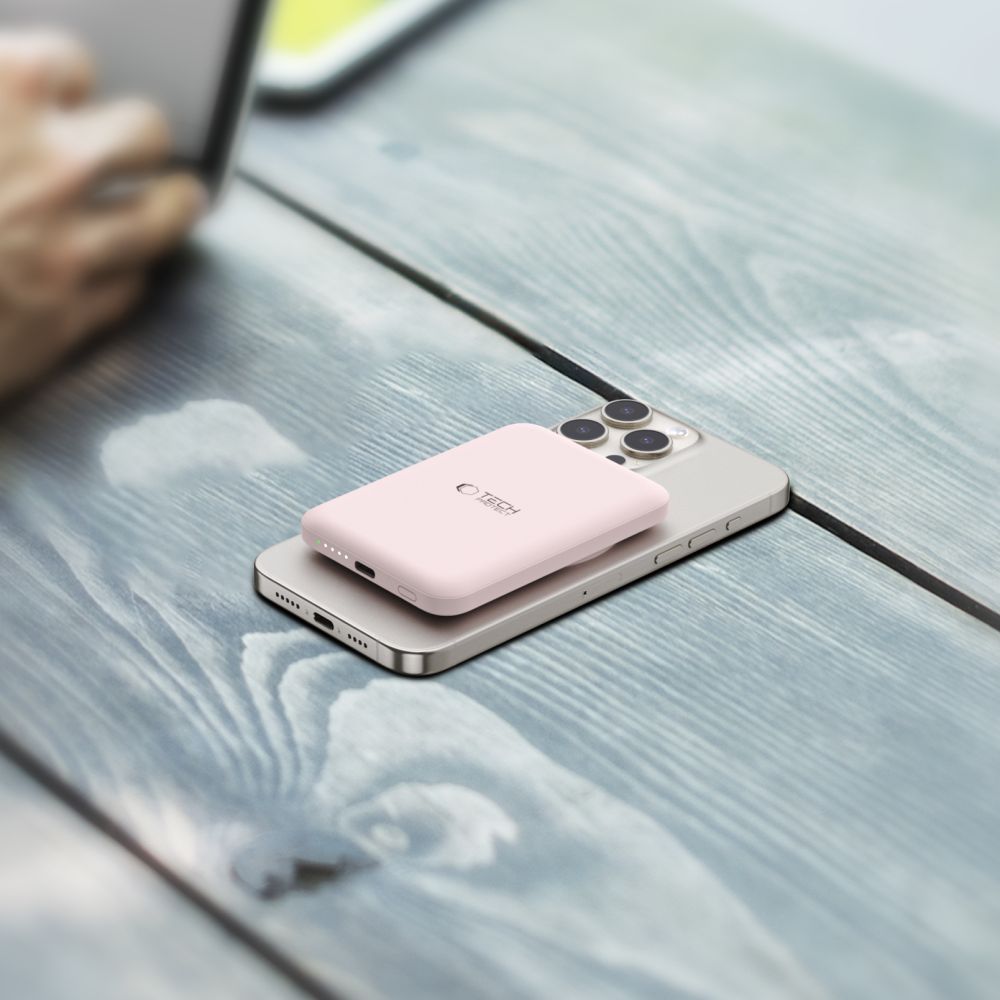 Tech - Protect PB10 Lifemag MagSafe PowerBank Μαγνητικό PowerBank Κινητού 5000 mAh - Pink