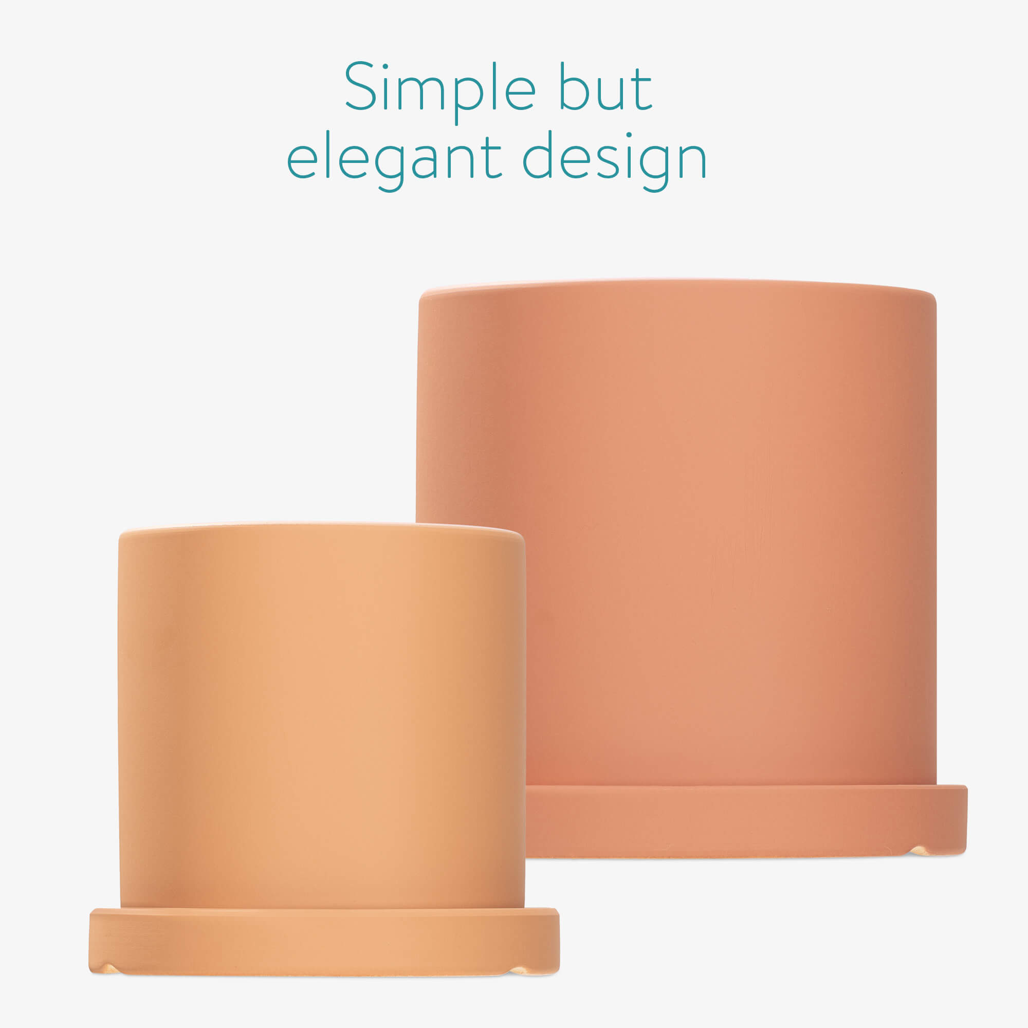 Navaris Σετ με 2 Κεραμικές Γλάστρες - Small and Medium - Red - 56332.1.09