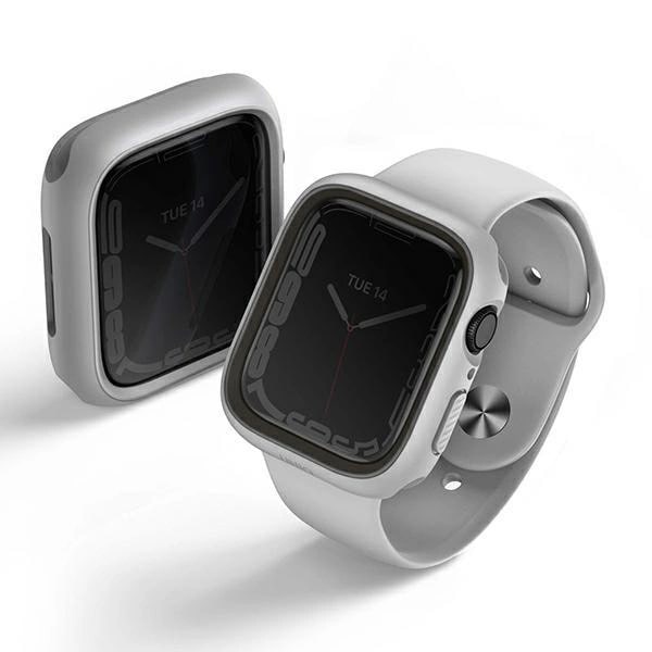Uniq Θήκη Apple Watch 4 / 5 / 6 / 7 / 8 / 9 / SE / SE 2 - 44 / 45 mm Moduo με 2 Εναλλάξιμα Πλαίσια - Stone / Dark Grey