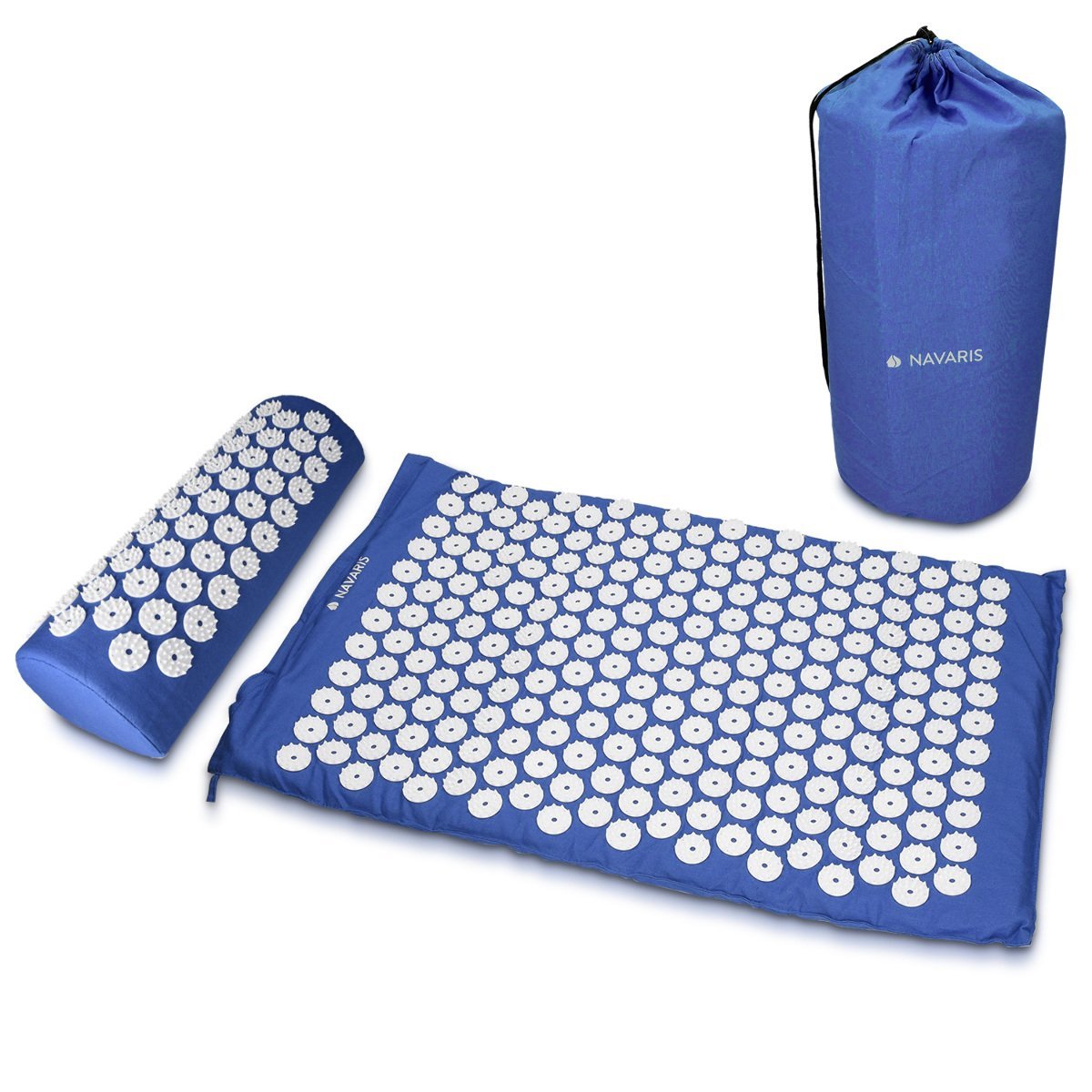 Navaris 2 - in - 1 Acupressure Mat and Pillow Set Σετ 2 σε 1 Χαλάκι και Μαξιλάρι Μασάζ - Blue - 43899.04