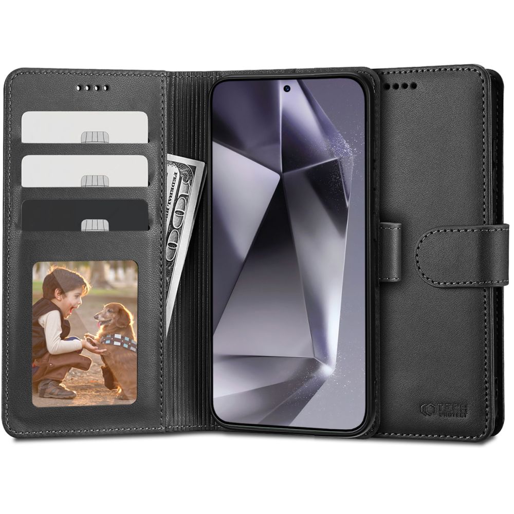 Tech - Protect Samsung Galaxy S24 Θήκη Πορτοφόλι Stand από Δερματίνη - Black