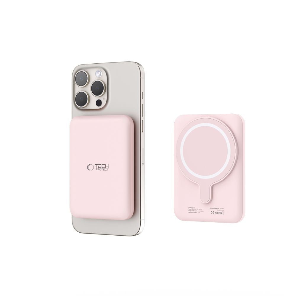 Tech - Protect PB10 Lifemag MagSafe PowerBank Μαγνητικό PowerBank Κινητού 5000 mAh - Pink