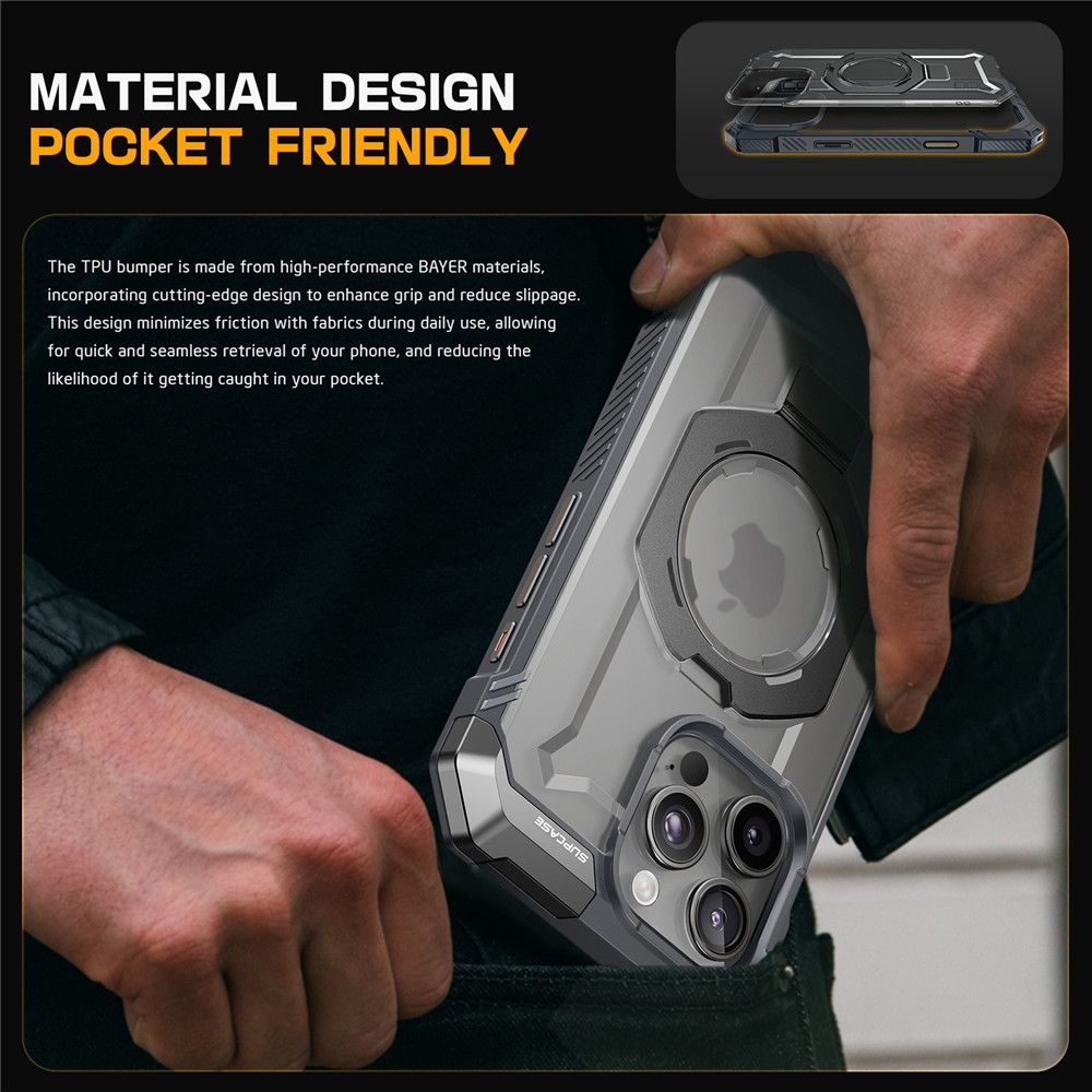 Supcase iPhone 16 Pro Max UB Grip Mag Σκληρή Θήκη με MagSafe και Stand - Grey