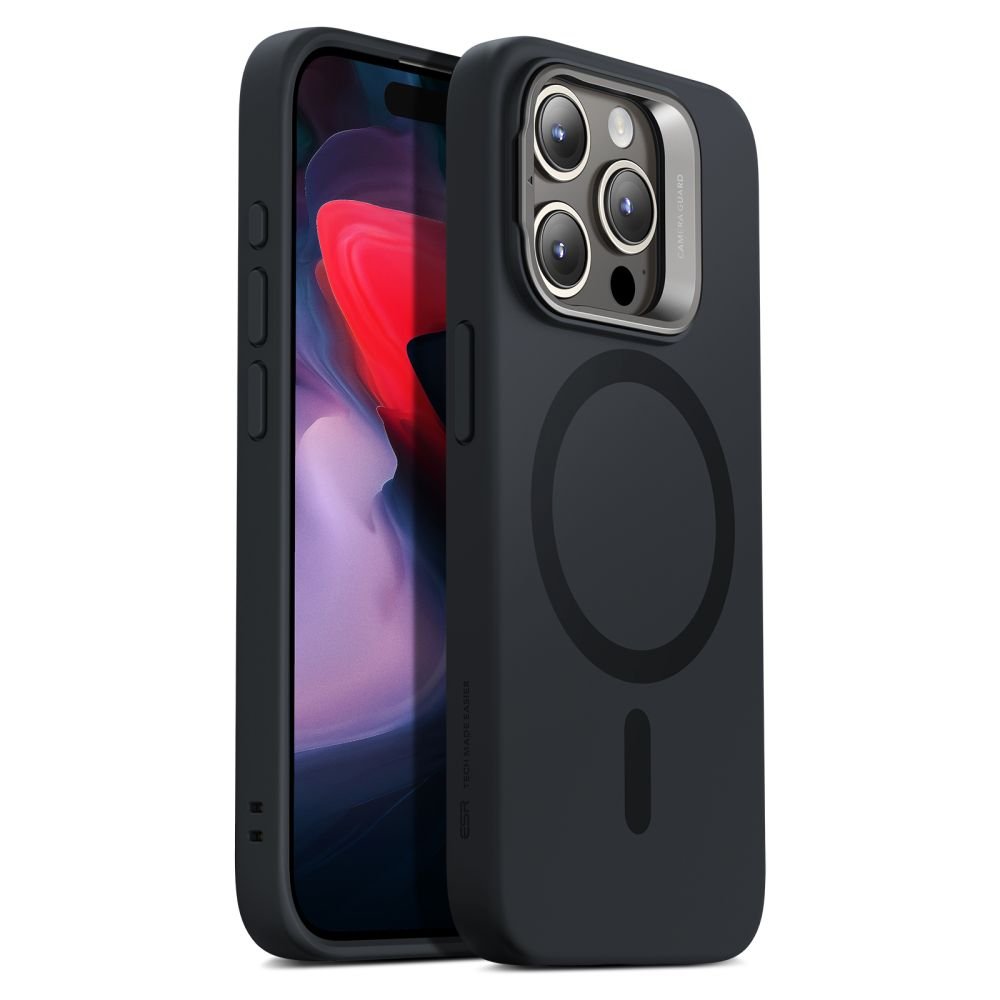 ESR iPhone 15 Pro Max Cloud Kickstand Halolock MagSafe Σκληρή Θήκη με Πλαίσιο Σιλικόνης και Stand - Black