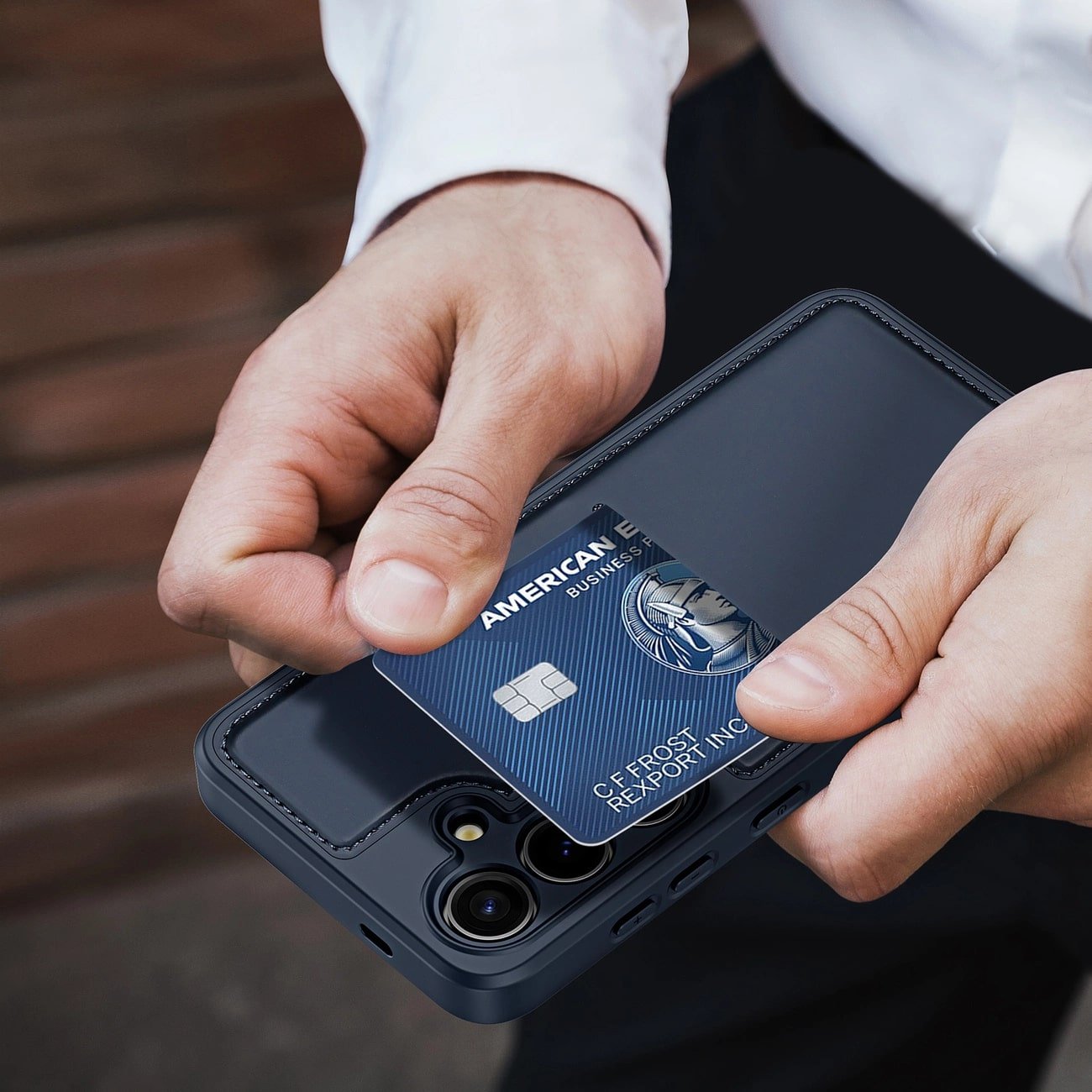Dux Ducis Samsung Galaxy S24+ Rafi II Mag Anti - RFID Θήκη με Υποδοχή για Κάρτες / Stand και MagSafe - Blue