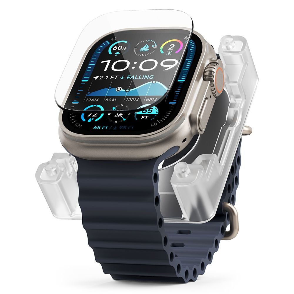 Ringke Προστασία Οθόνης Apple Watch Ultra (1/2/3) - 49mm - Easy Slide Tempered Glass 9H Αντιχαρακτικό Γυαλί Οθόνης - Διάφανο