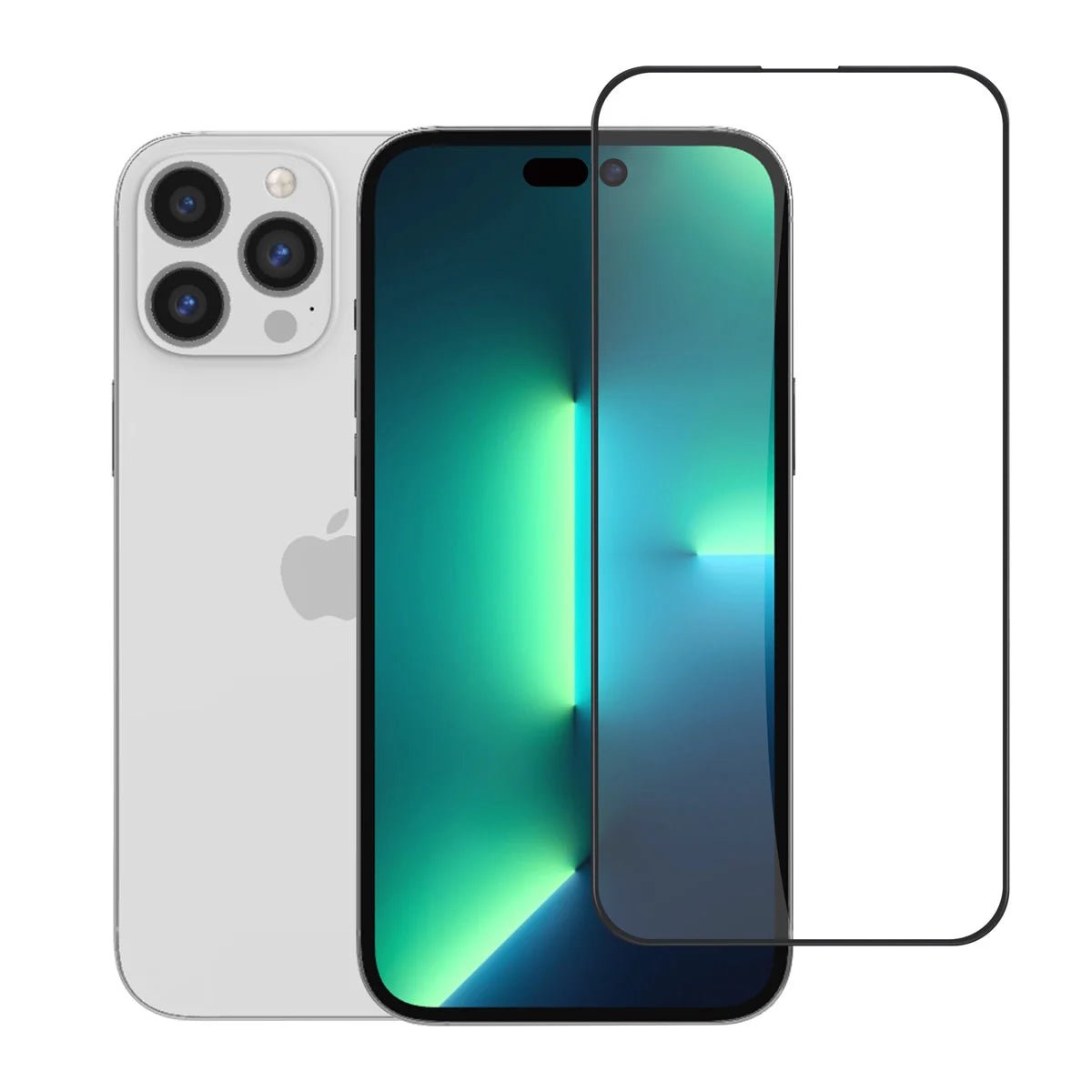 Tuniq iPhone 14 Pro Max - Προστασία Οθόνης - Full Screen 10D Αντιχαρακτικό Γυαλί Tempered Glass - Διάφανο / Μαύρο