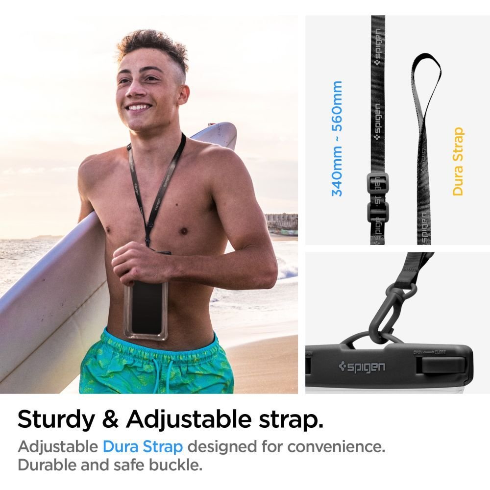 Spigen A610 Universal Αδιάβροχη Θήκη για Smartphones 6.9'' - Clear / Black