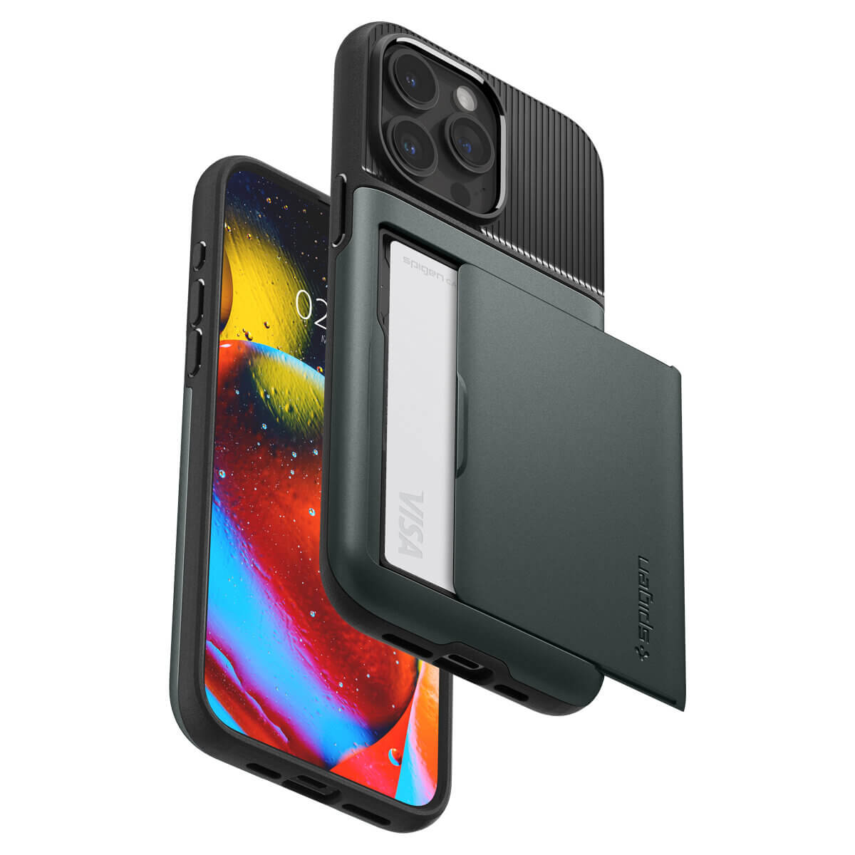 Spigen iPhone 15 Pro Max Slim Armor CS Σκληρή Θήκη - Abyss Green