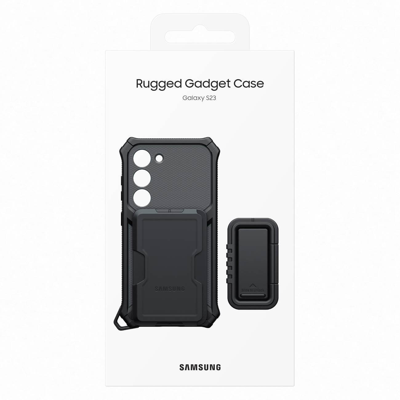Samsung Rugged Gadget Samsung Galaxy S23 Σκληρή Θήκη με Stand και Υποδοχή για Κάρτα - Grey - EF - RS911CBEGWW