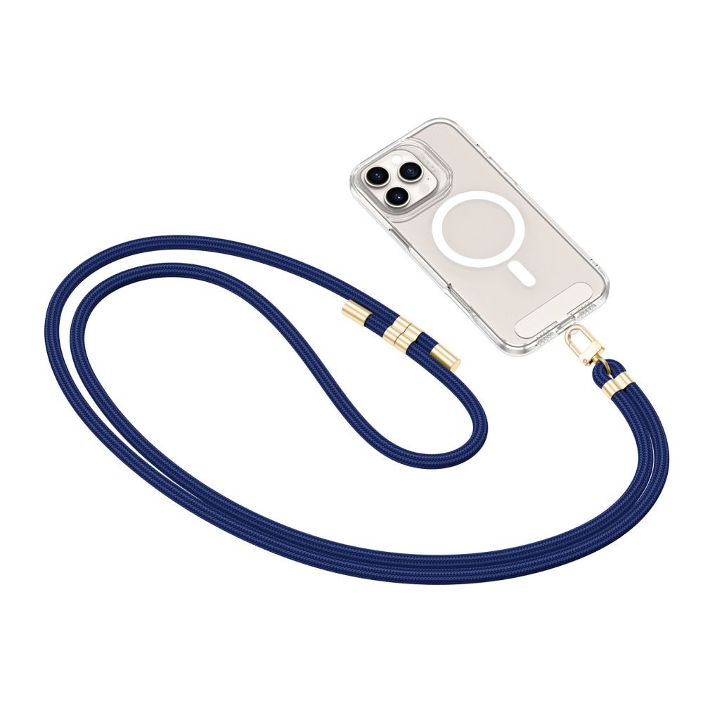 Tech - Protect C7S Rope CrossBody Strap - Universal Λουράκι για Θήκη Κινητού - Navy Blue / Gold