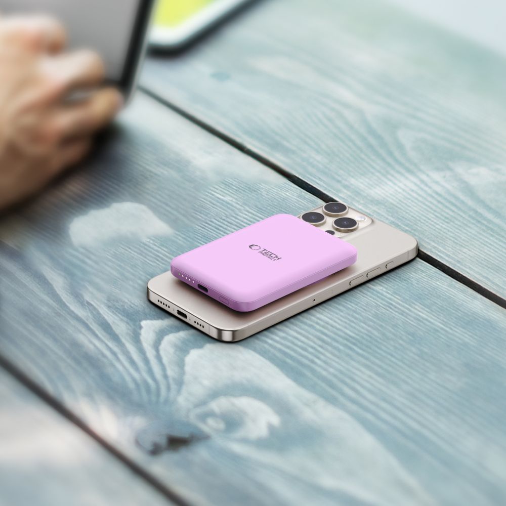Tech - Protect PB10 Lifemag MagSafe PowerBank Μαγνητικό PowerBank Κινητού 5000 mAh - Lilac