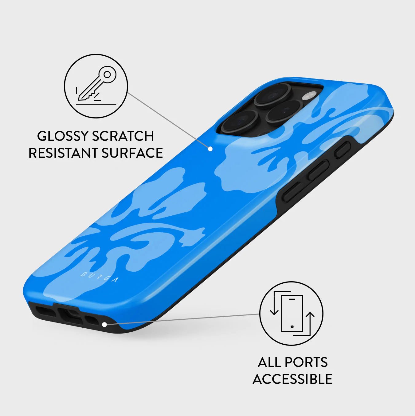 Burga iPhone 16 Pro Fashion Tough MagSafe Σκληρή Θήκη με MagSafe - Lagoon