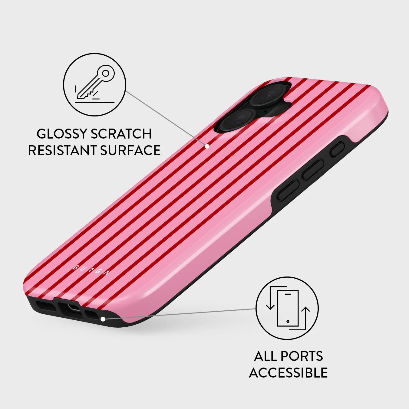 Burga iPhone 16 Plus Fashion Tough MagSafe Σκληρή Θήκη με MagSafe - Favorite Bikini