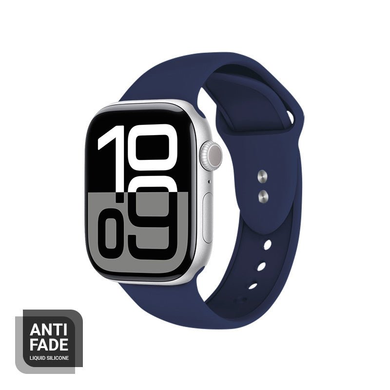 Crong Λουράκι Apple Watch 4/5/6/7/8/9/10/11 - SE (1/2/3) - ULTRA (1/2/3) - 44/45/46/49mm Σιλικόνης - Liquid Strap - Navy Blue