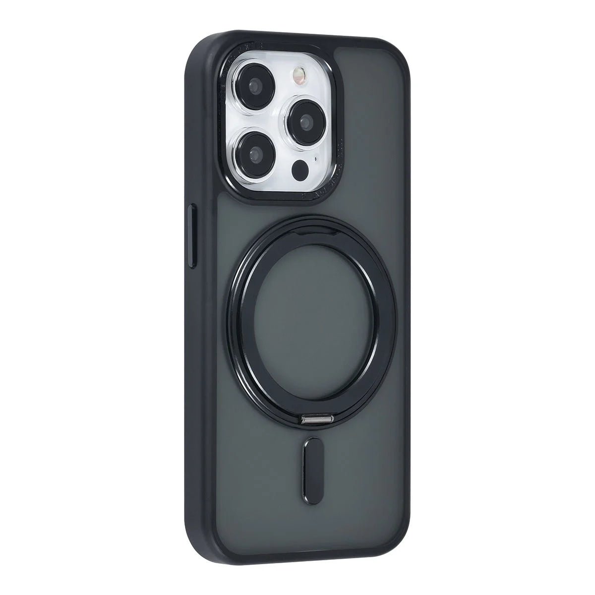 Tuniq iPhone 15 Pro - Σκληρή MagSafe Θήκη με Περιστρεφόμενο Δαχτυλίδι Συγκράτησης - Μαύρο