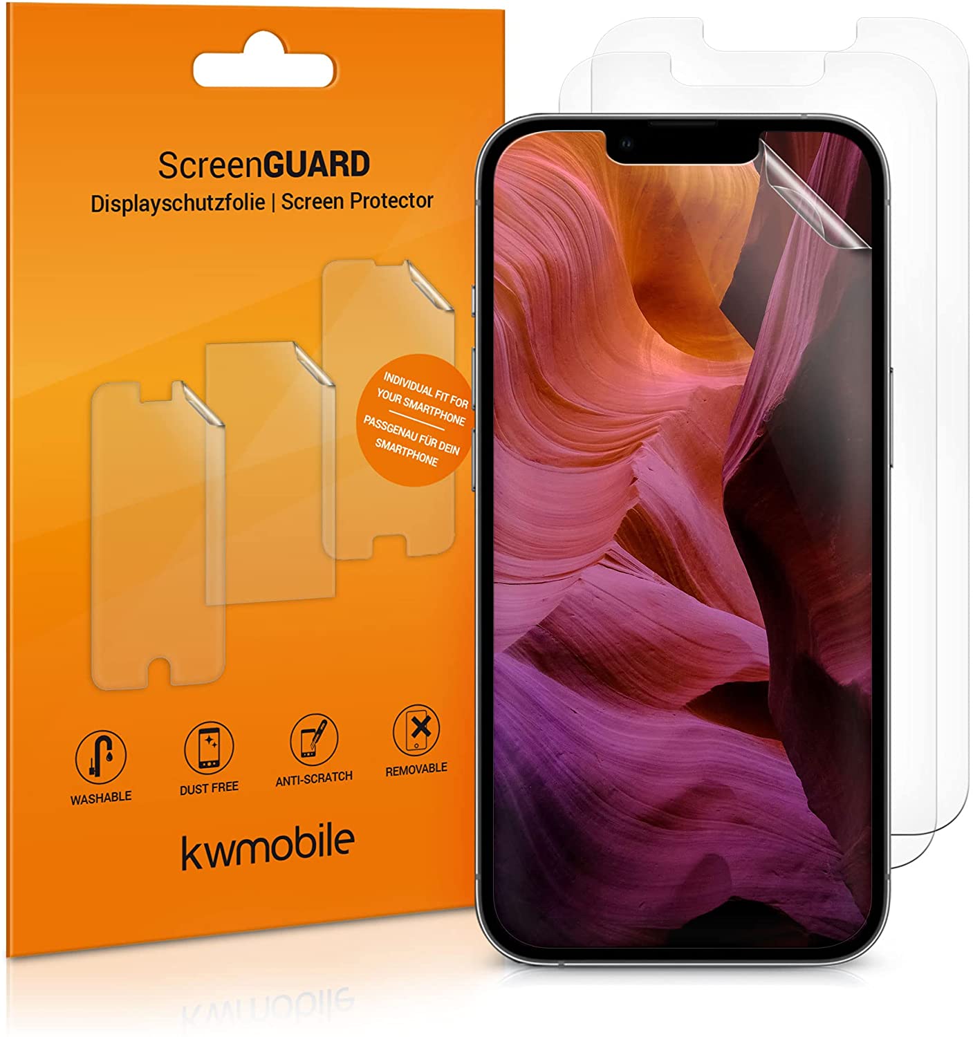 KW iPhone 13 Pro Max - Τρεις Μεμβράνες Προστασίας Οθόνης - Διάφανες - 56422.1