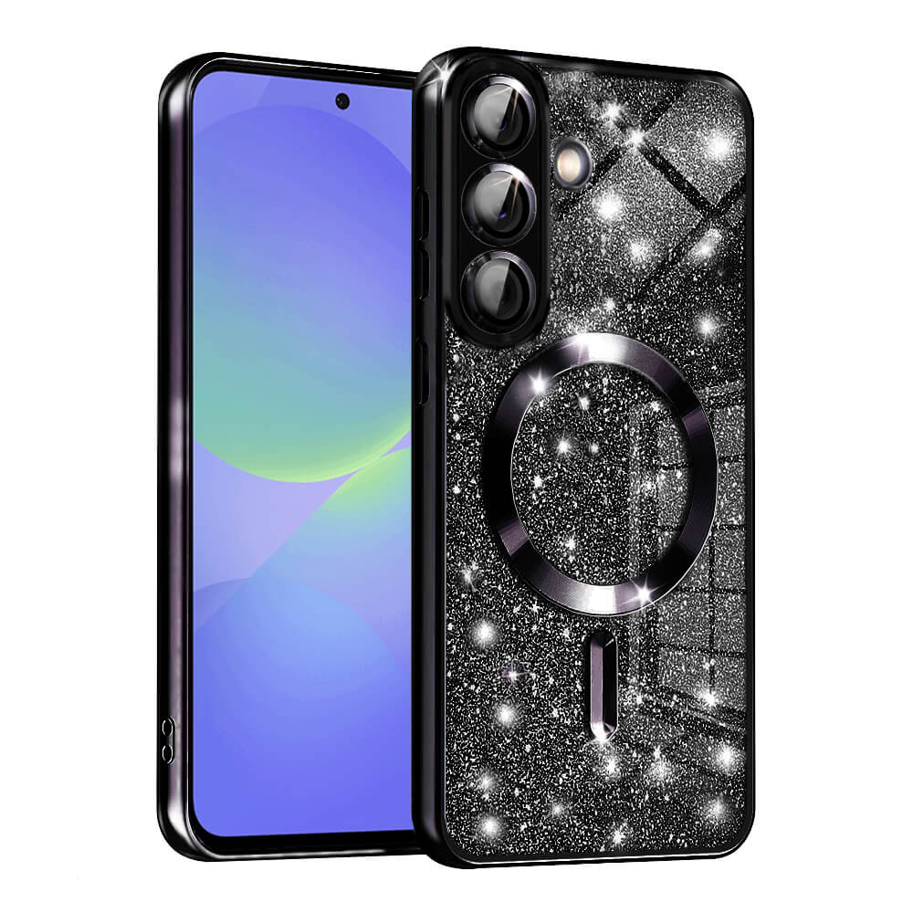 Techsuit Samsung Galaxy A36 5G / A56 5G - Luxury Glitter MagSafe - Θήκη Σιλικόνης - Black