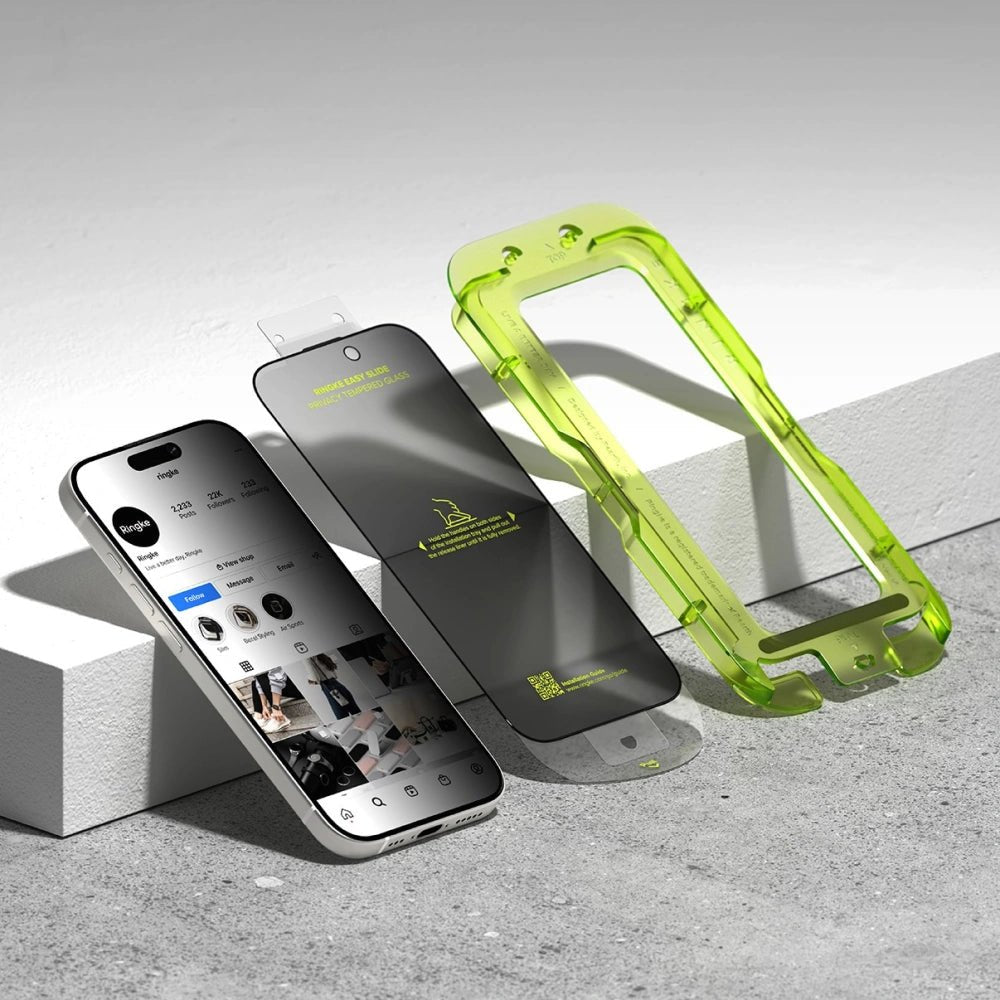 Ringke iPhone 17 - Easy Slide - Αντιχαρακτικό Γυαλί Οθόνης - 2 Τεμάχια - Privacy