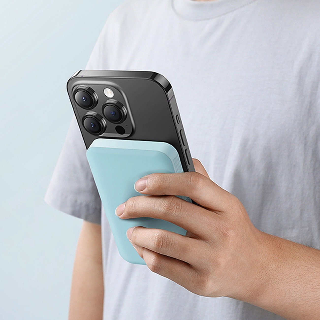 Baseus Magnetic Mini Ασύρματο MagSafe PowerBank 5000mAh 20W με Καλώδιο Type - C to Type - C - Blue - P10022107313 - 00