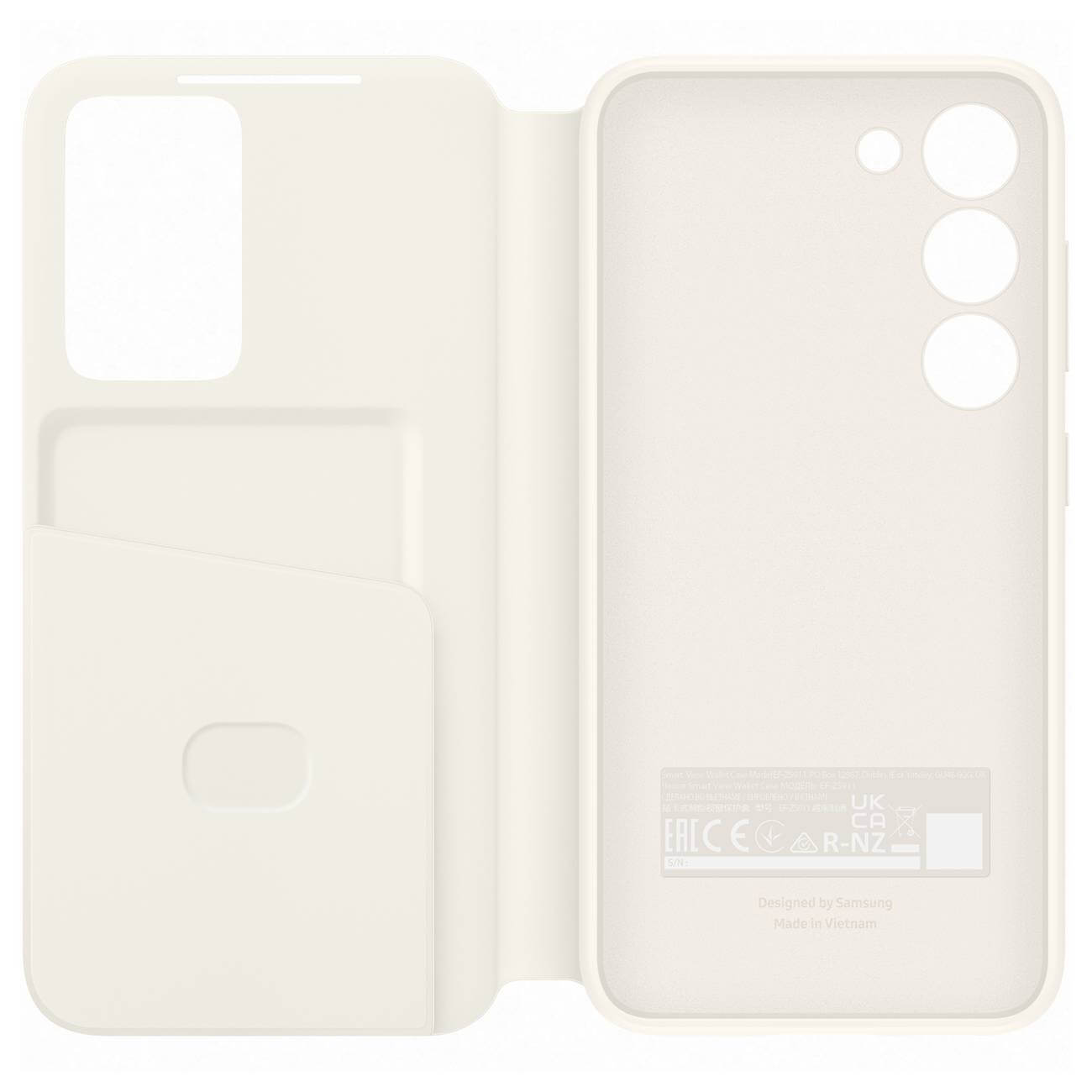 Samsung Smart View Cover Samsung Galaxy S23 Θήκη Πορτοφόλι - Cream - EF - ZS911CUEGWW