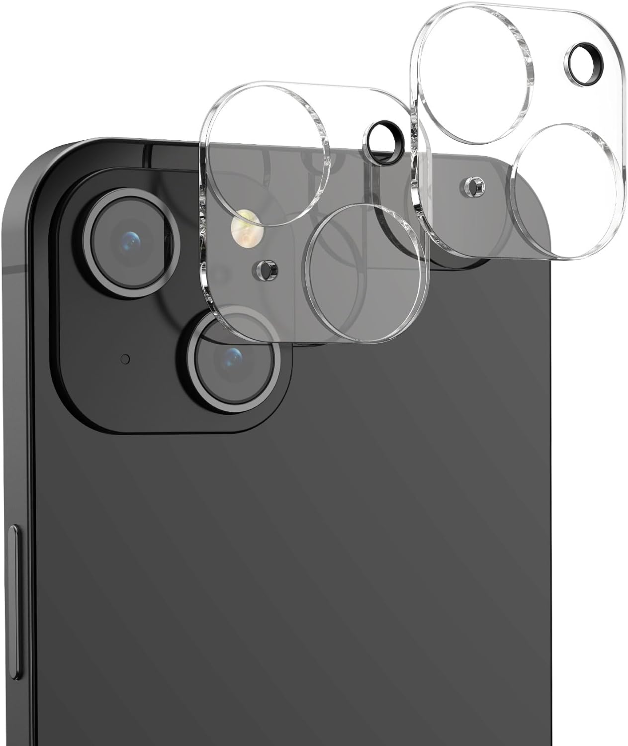 KW iPhone 15 Plus Real Glass Αντιχαρακτικό Γυαλί για την Κάμερα - 2 Τεμάχια - Διάφανα - 62002.1