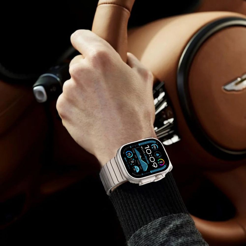 Tech - Protect Λουράκι Apple Watch 4/5/6/7/8/9/10/11 - SE (1/2/3) - Ultra (1/2/3) - 42/44/45/49mm LinkBand από Ανοξείδωτο Ατσάλι - Titanium