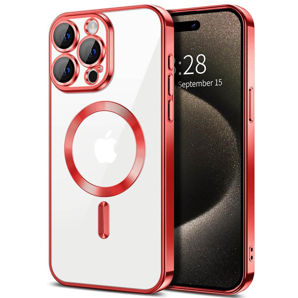 Techsuit iPhone 16 Pro Max - Luxury Crystal MagSafe - Θήκη Σιλικόνης - Red