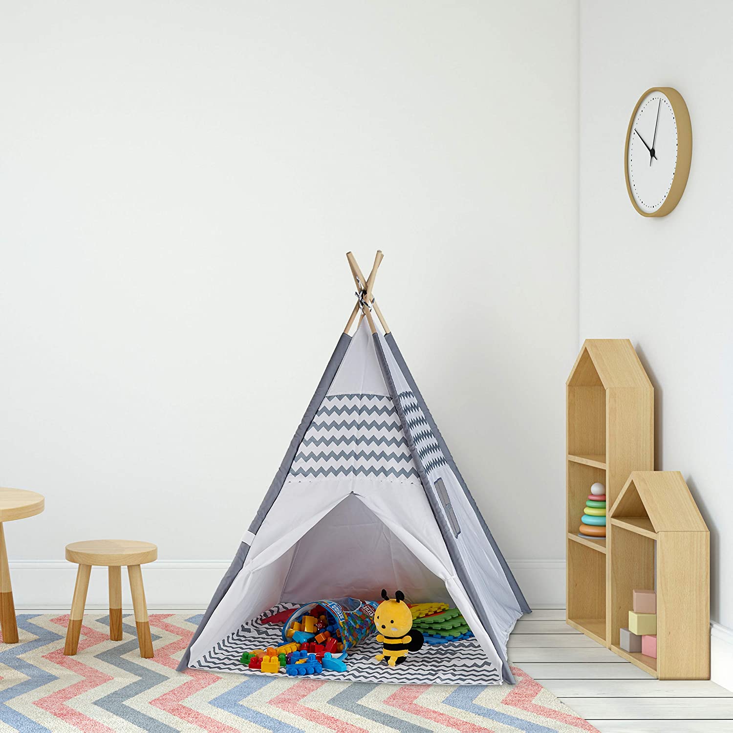 Relaxdays Teepee Παιδική Σκηνή - White - 4052025353001