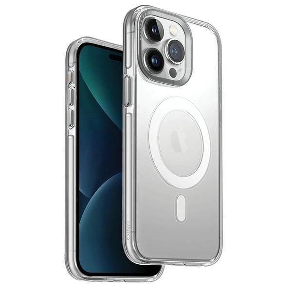Uniq iPhone 15 Pro Max Calio Magclick Σκληρή Θήκη με Πλαίσιο Σιλικόνης και MagSafe - Διάφανη