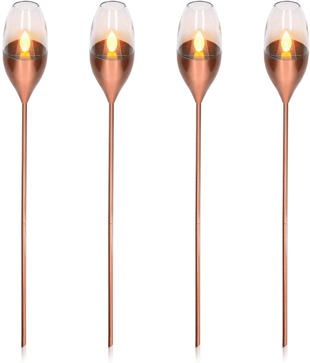 Navaris Outdoor Solar Torch Lights Διακοσμητικά Φώτα Κήπου - Copper - 47538.27.04