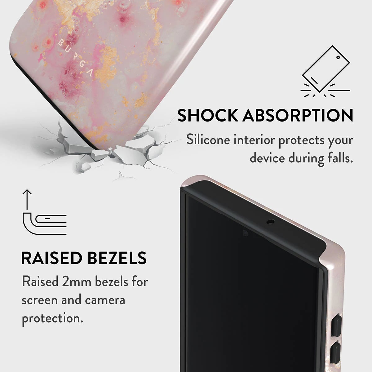 Burga Samsung Galaxy S22 Ultra Fashion Tough Σκληρή Θήκη - Golden Coral