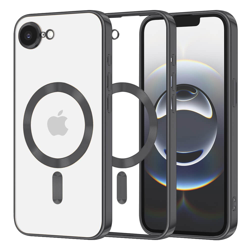 Techsuit iPhone 16e - Luxury Crystal MagSafe - Θήκη Σιλικόνης - Black