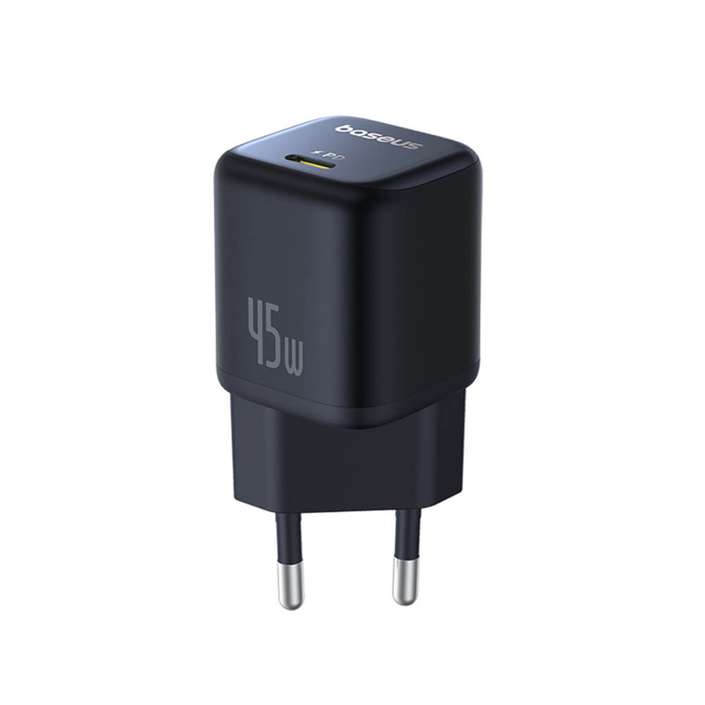 Baseus PicoGo Οικιακός Φορτιστής Γρήγορης Φόρτισης 45W με Θύρα Type - C - Cosmic Black
