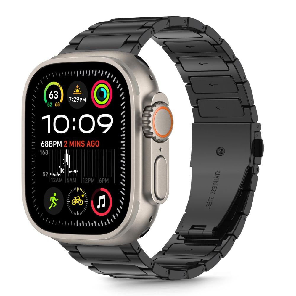 Tech - Protect Λουράκι Apple Watch 8/9/10/11 - SE (1/2/3) - Ultra (1/2/3) – 44/45/46/49mm Stainless Classic από Ανοξείδωτο Ατσάλι - Black