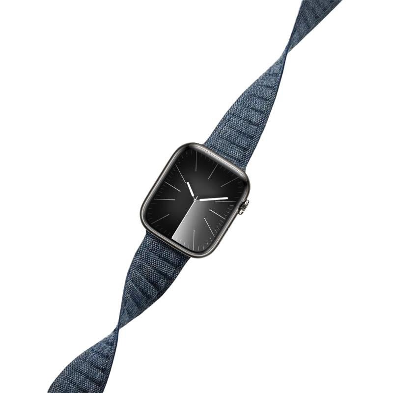 Crong Λουράκι Apple Watch 4/5/6/7/8/9/10/11 - SE (1/2/3) - ULTRA (1/2/3) - 44/45/46/49mm από Νάιλον - Melange - Blue Melange