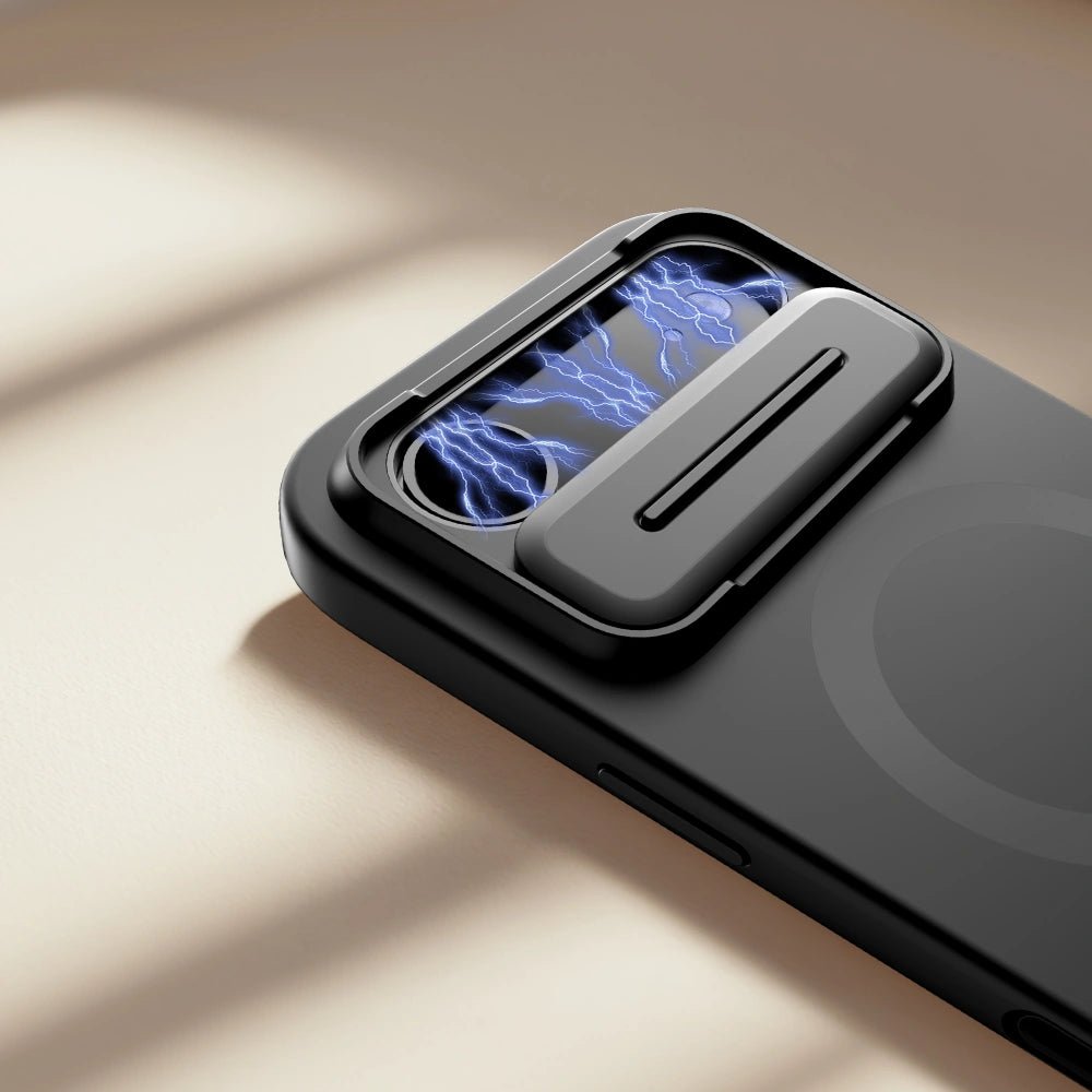Tech - Protect iPhone Air - Kevlar Aura MagSafe - Σκληρή Θήκη με Ανοιγόμενο Κάλυμμα Κάμερας και Stand - Black