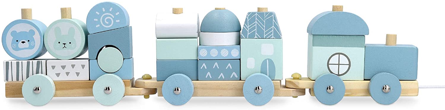 Navaris Ξύλινο Τρενάκι - Blue - 52541.04