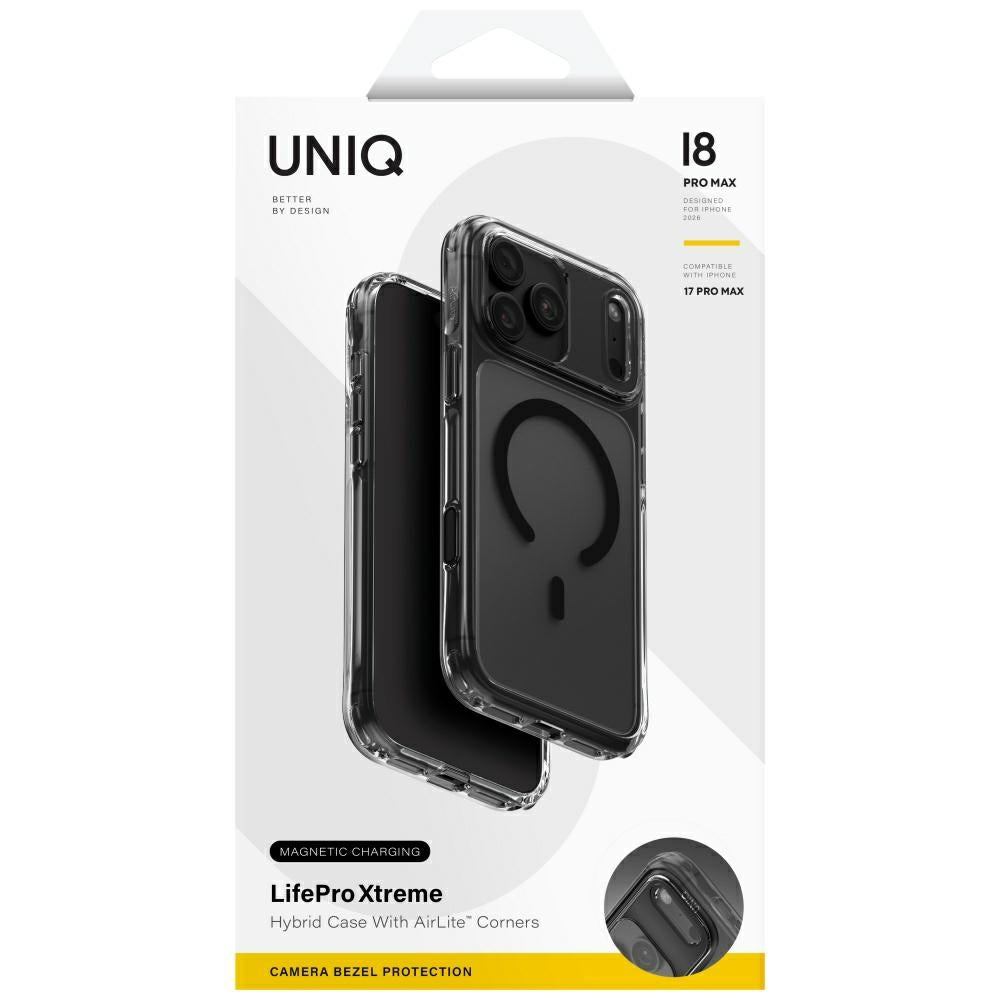Uniq iPhone 18 Pro Max / iPhone 17 Pro Max - Σκληρή Θήκη με Πλαίσιο Σιλικόνης και Magsafe - LifePro Xtreme - Smoke